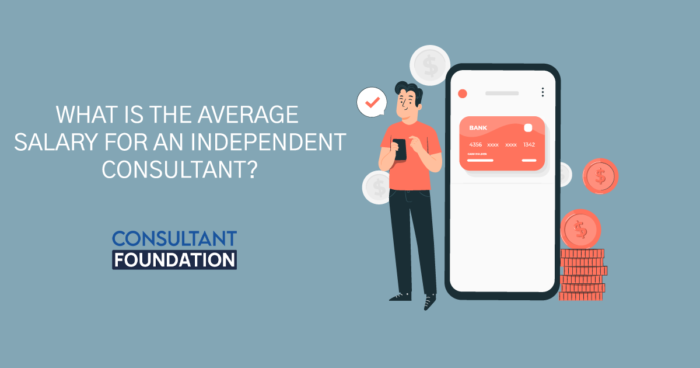 What is the average salary for an independent consultant? independent consultant